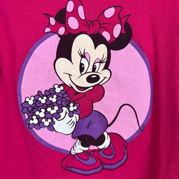 Vintage Disney Designs Pink Minnie Mouse Tee Shirt Small 6-8 USA - Picture 2 of 6